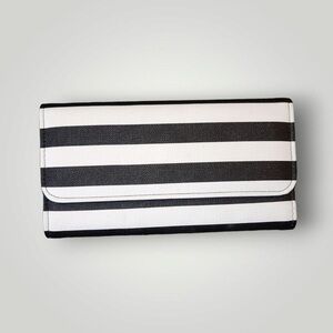Kut from the Kloth Black and White Striped Wallet